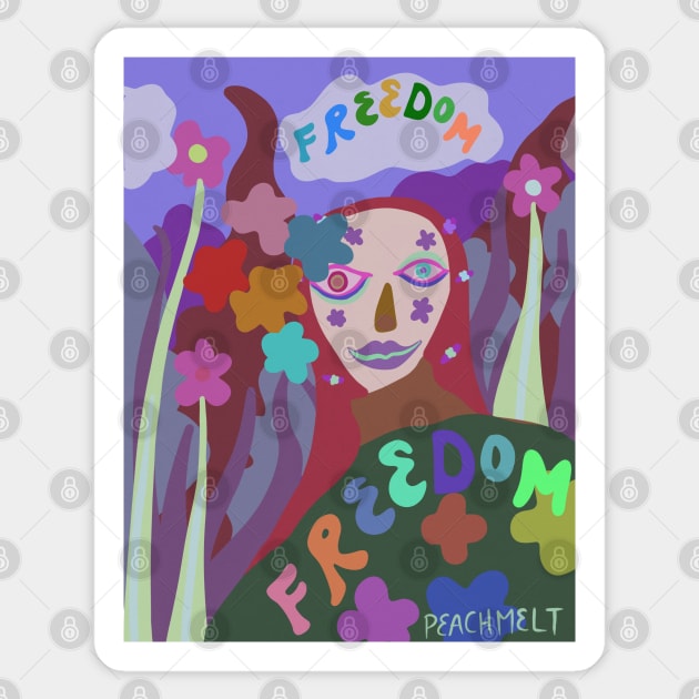 FREEDOM Sticker by Peach Melt